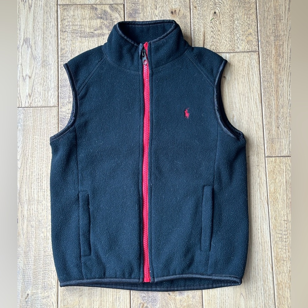 Polo Ralph Lauren Black Fleece Vest size 6